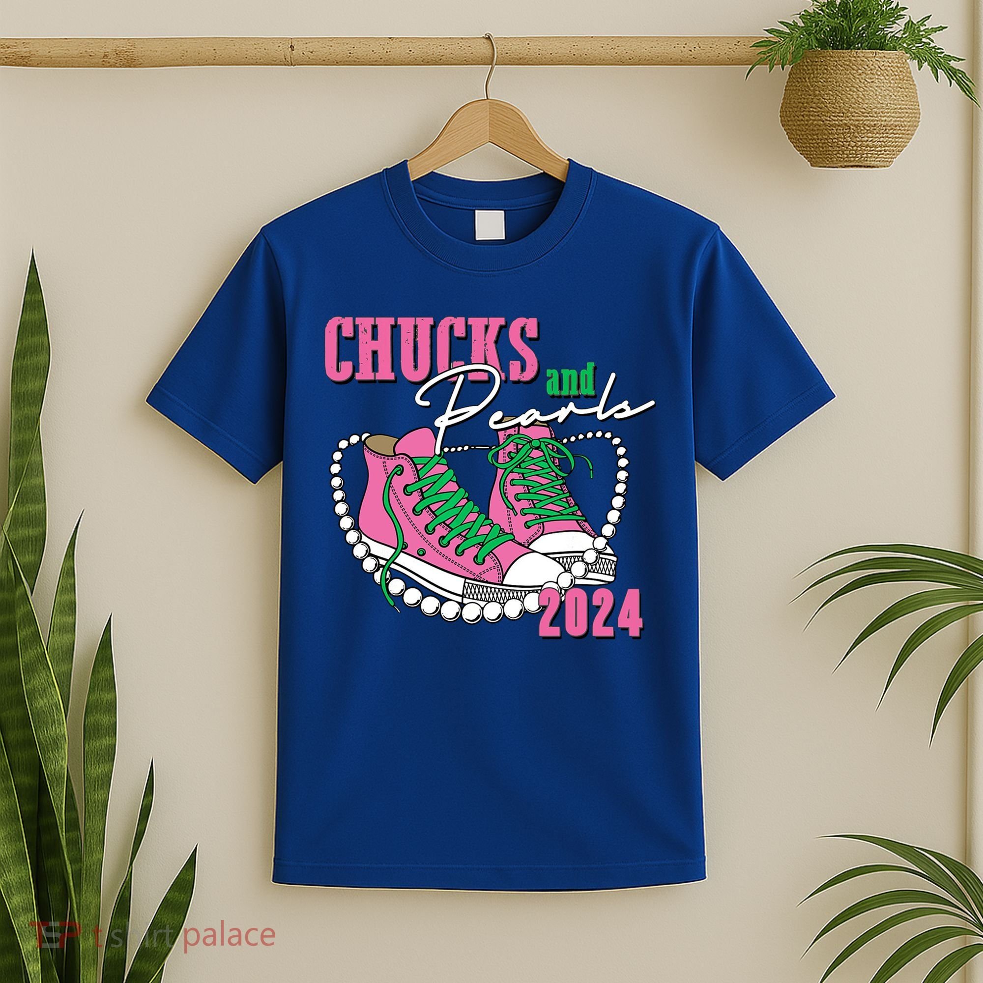Chucks And Pearls Kamala Harris President 2024 T-Shirt