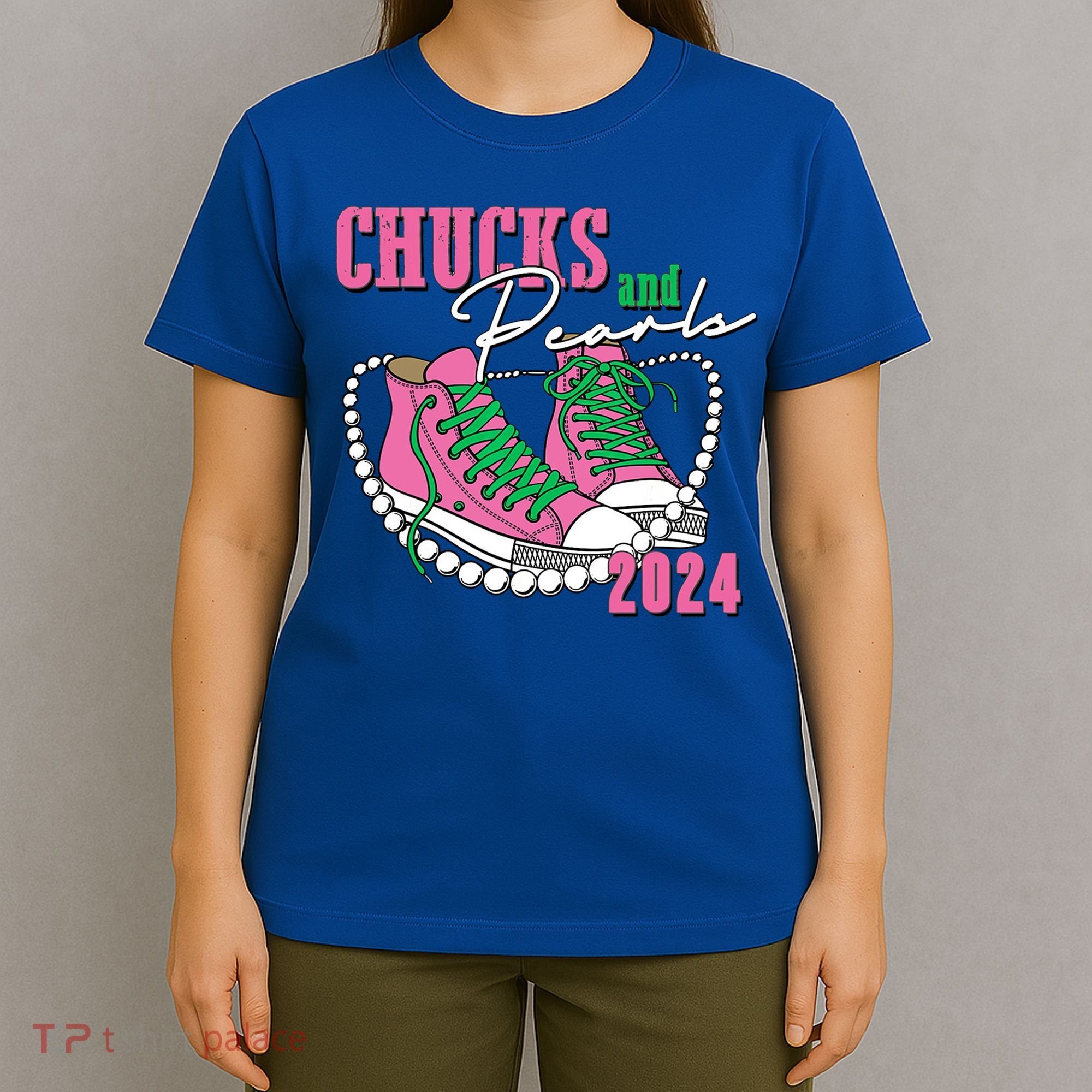 Chucks And Pearls Kamala Harris President 2024 T-Shirt