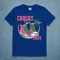 Chucks And Pearls Kamala Harris President 2024 T-Shirt thumb 5