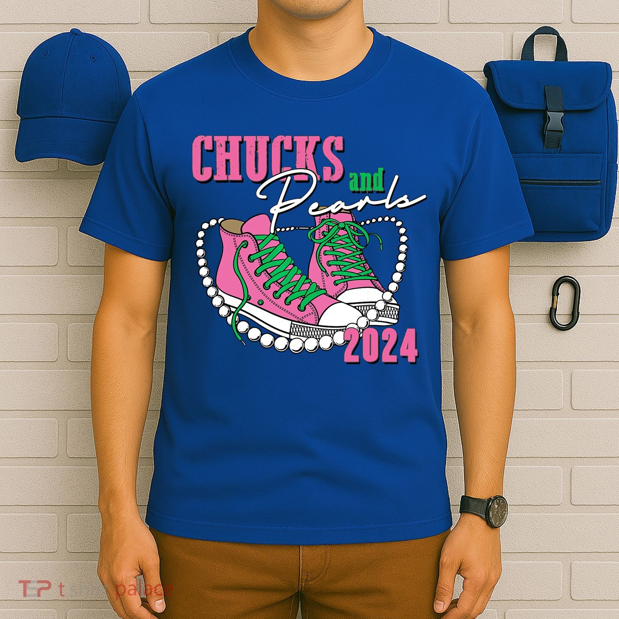 Chucks And Pearls Kamala Harris President 2024 T-Shirt