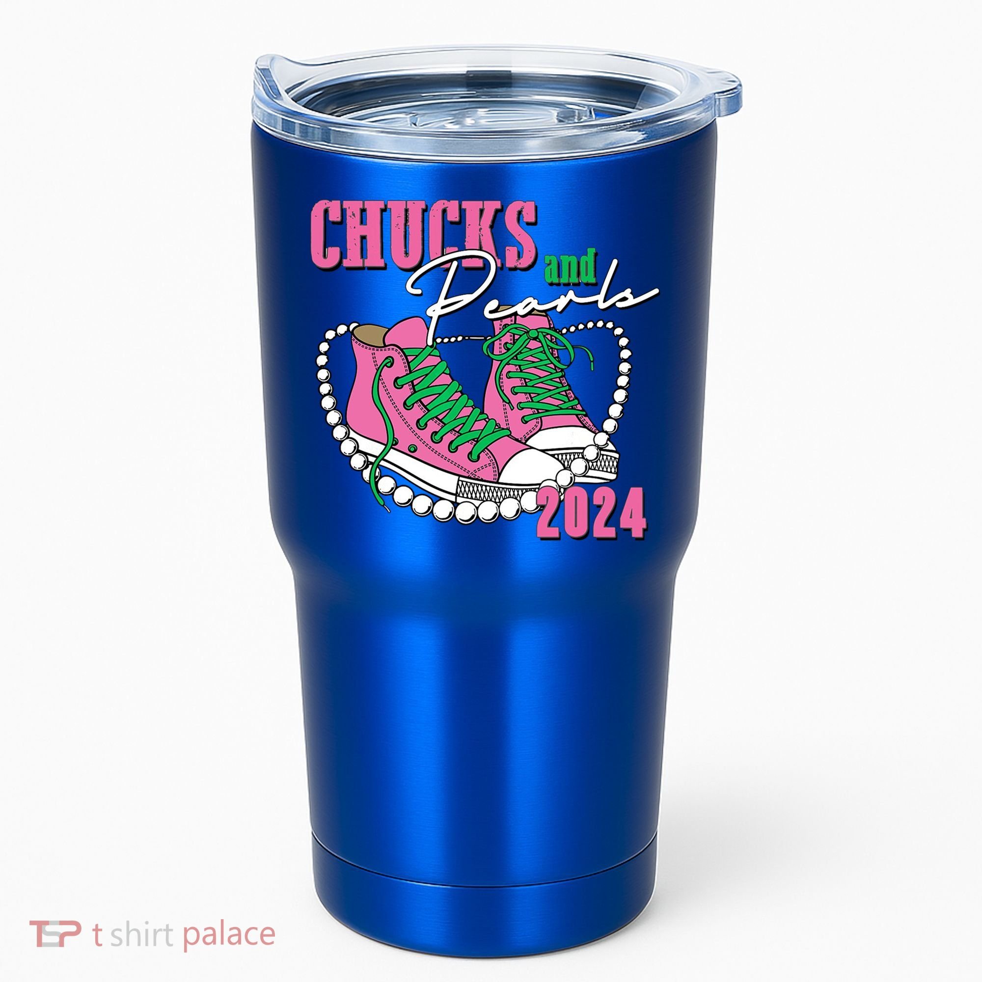 Chucks And Pearls Kamala Harris President 2024 Tumbler