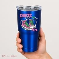 Chucks And Pearls Kamala Harris President 2024 Tumbler thumb 2