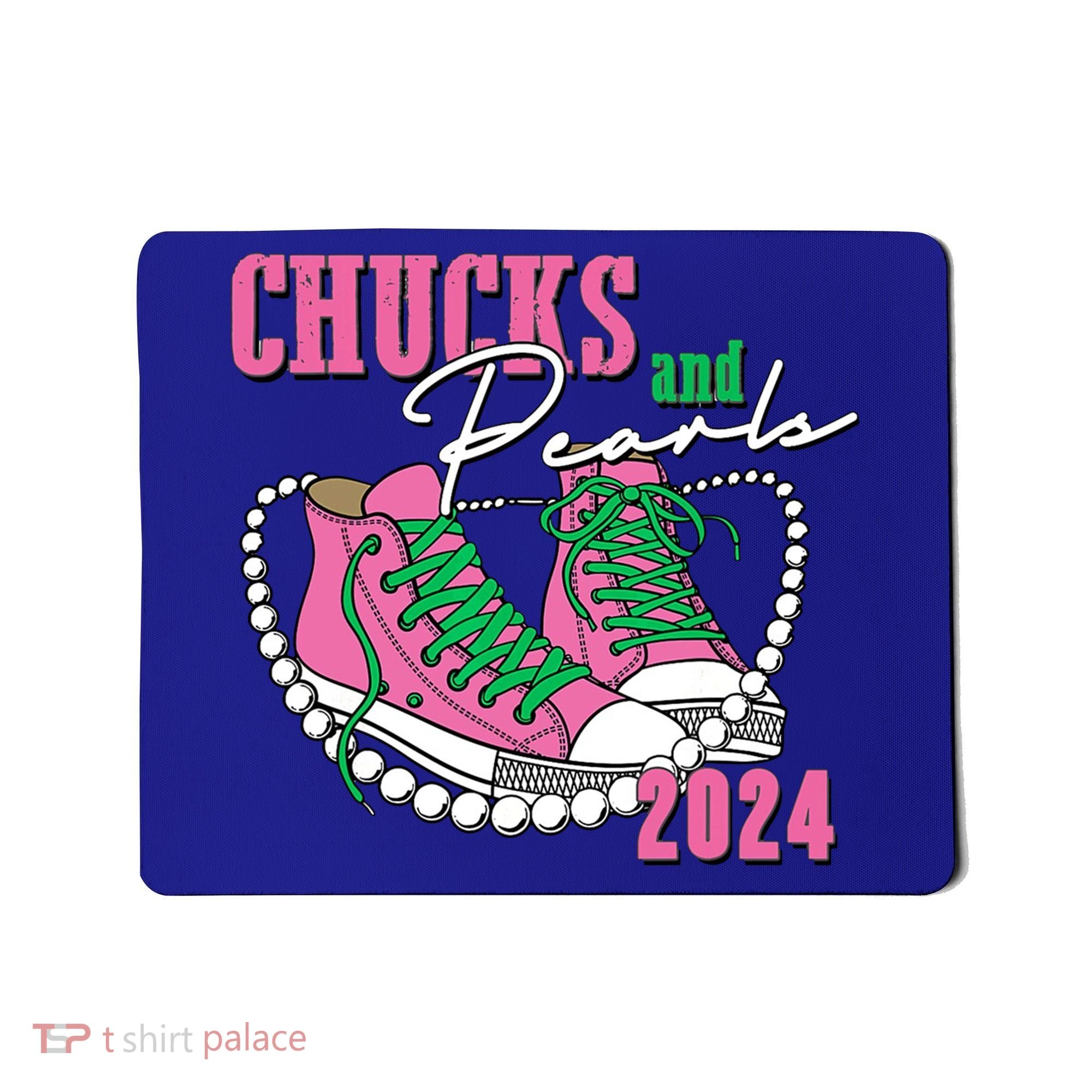 Chucks And Pearls Kamala Harris President 2024 Mousepad