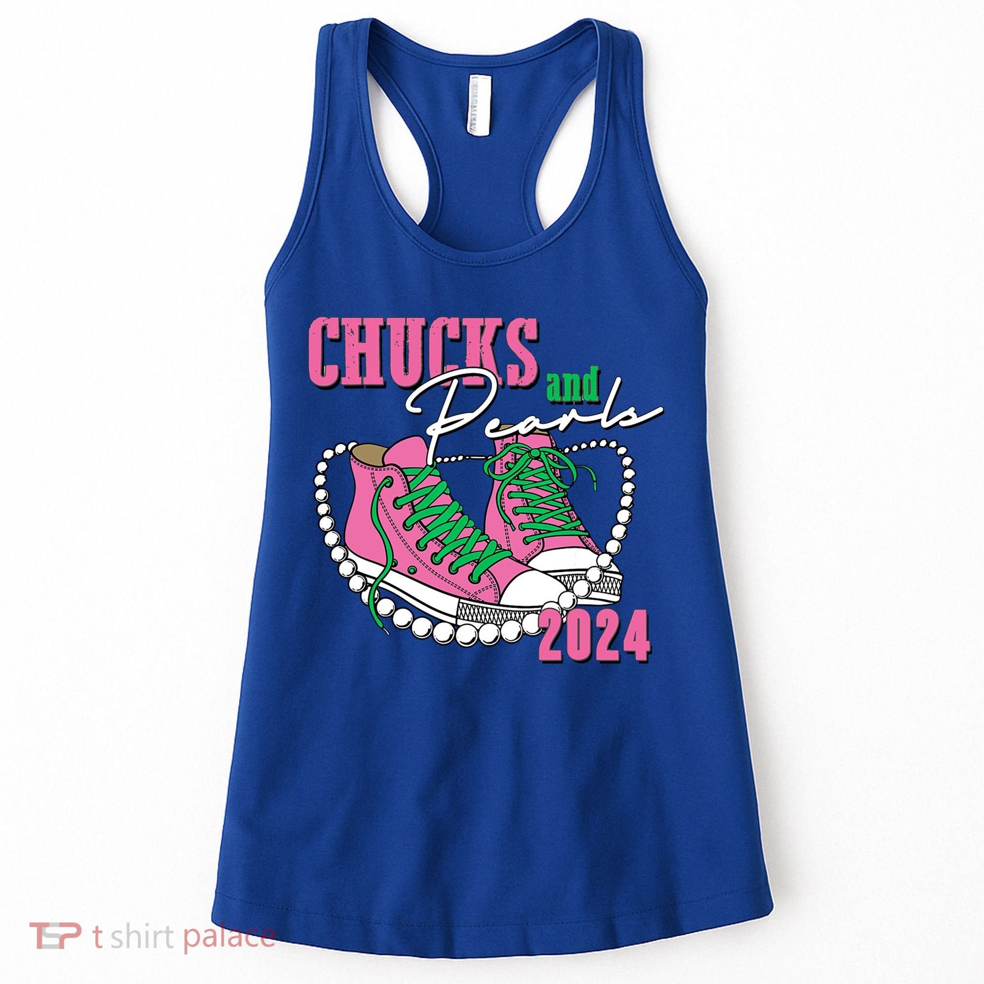 Chucks And Pearls Kamala Harris President 2024 Women's Tank Top