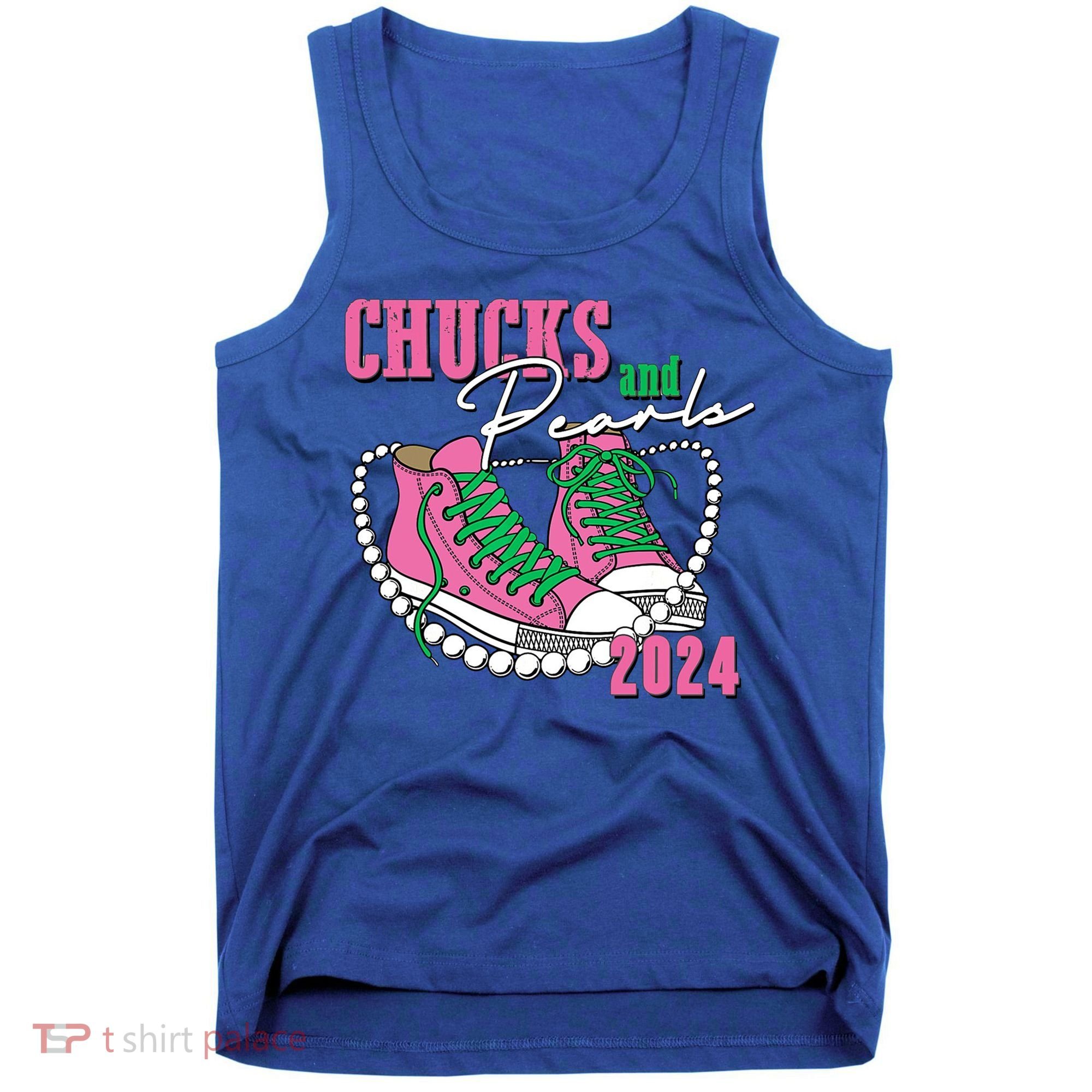 Chucks And Pearls Kamala Harris President 2024 Tank Top