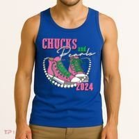 Chucks And Pearls Kamala Harris President 2024 Tank Top thumb 3