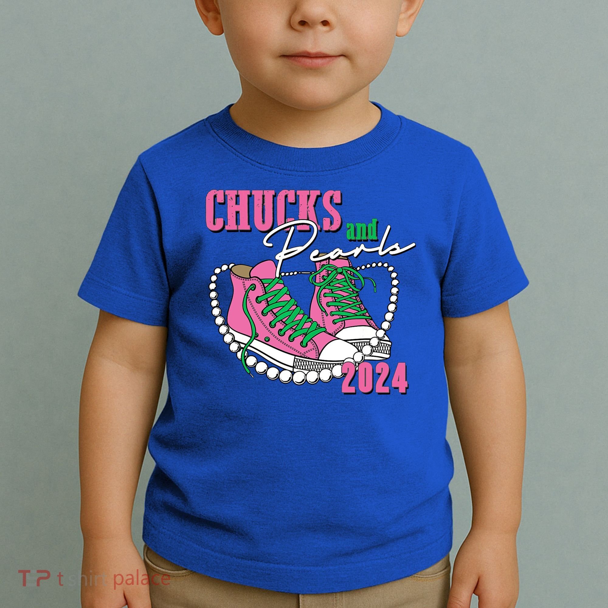 Chucks And Pearls Kamala Harris President 2024 Toddler T-Shirt