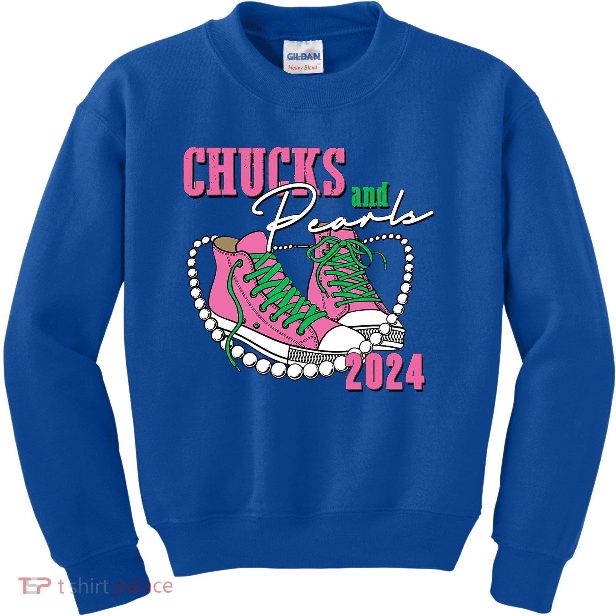 Chucks And Pearls Kamala Harris President 2024 Kids Sweatshirt