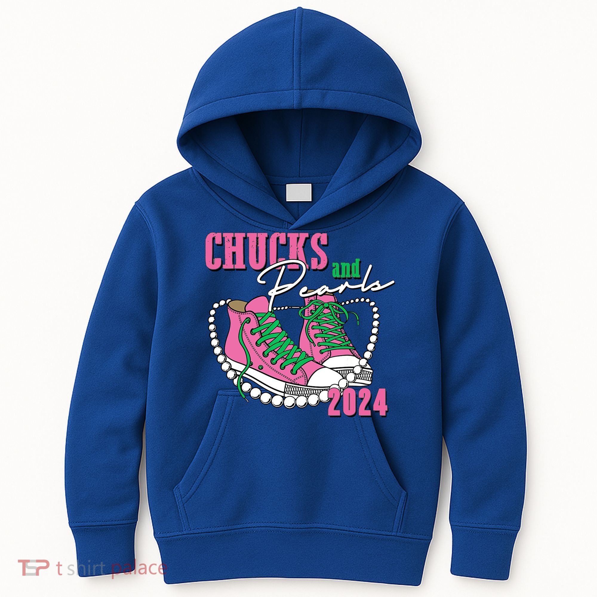 Chucks And Pearls Kamala Harris President 2024 Kids Hoodie
