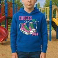 Chucks And Pearls Kamala Harris President 2024 Kids Hoodie thumb 2