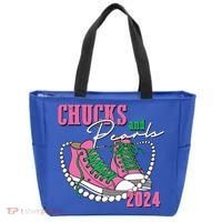 Chucks And Pearls Kamala Harris President 2024 Tote Bag thumb 0