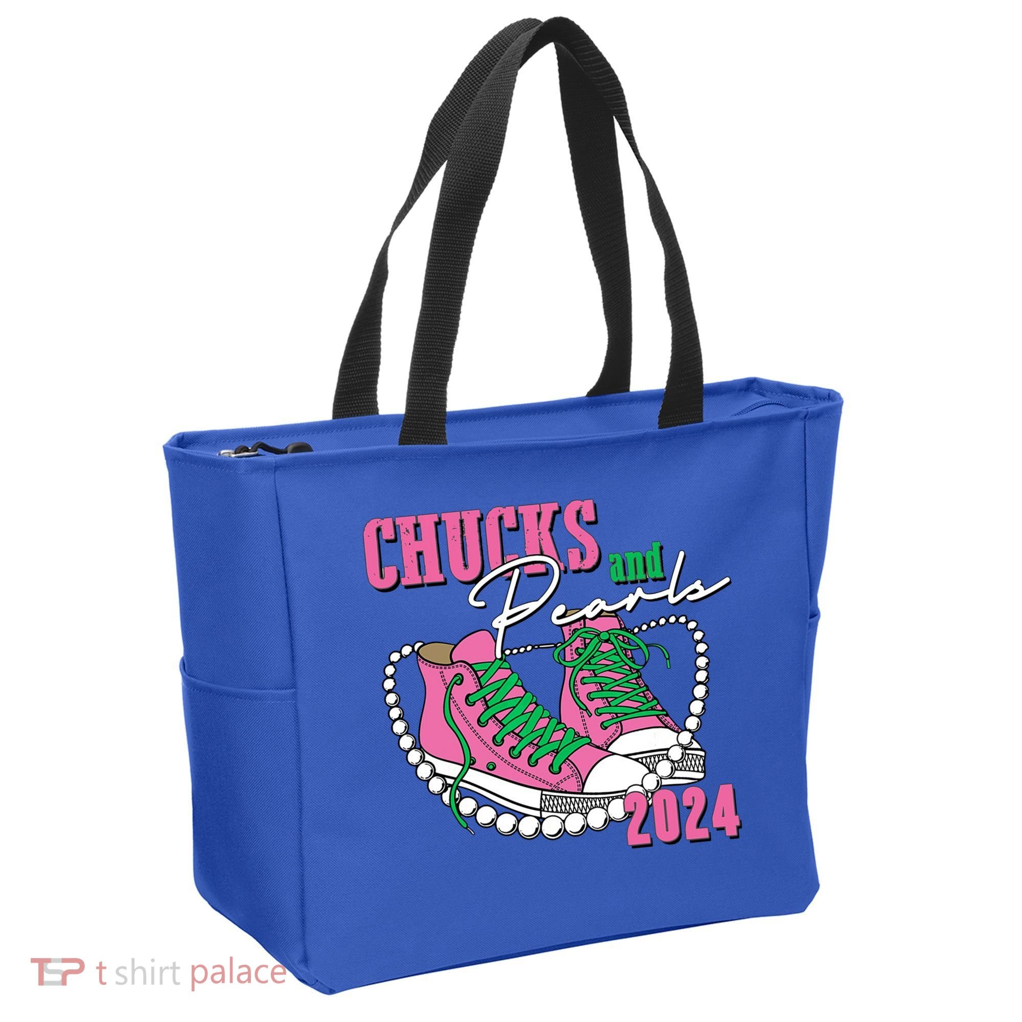 Chucks And Pearls Kamala Harris President 2024 Tote Bag