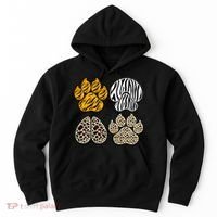 Cute Animal Print Paws Hoodie thumb 0