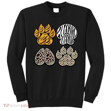 Cute Animal Print Paws Sweatshirt