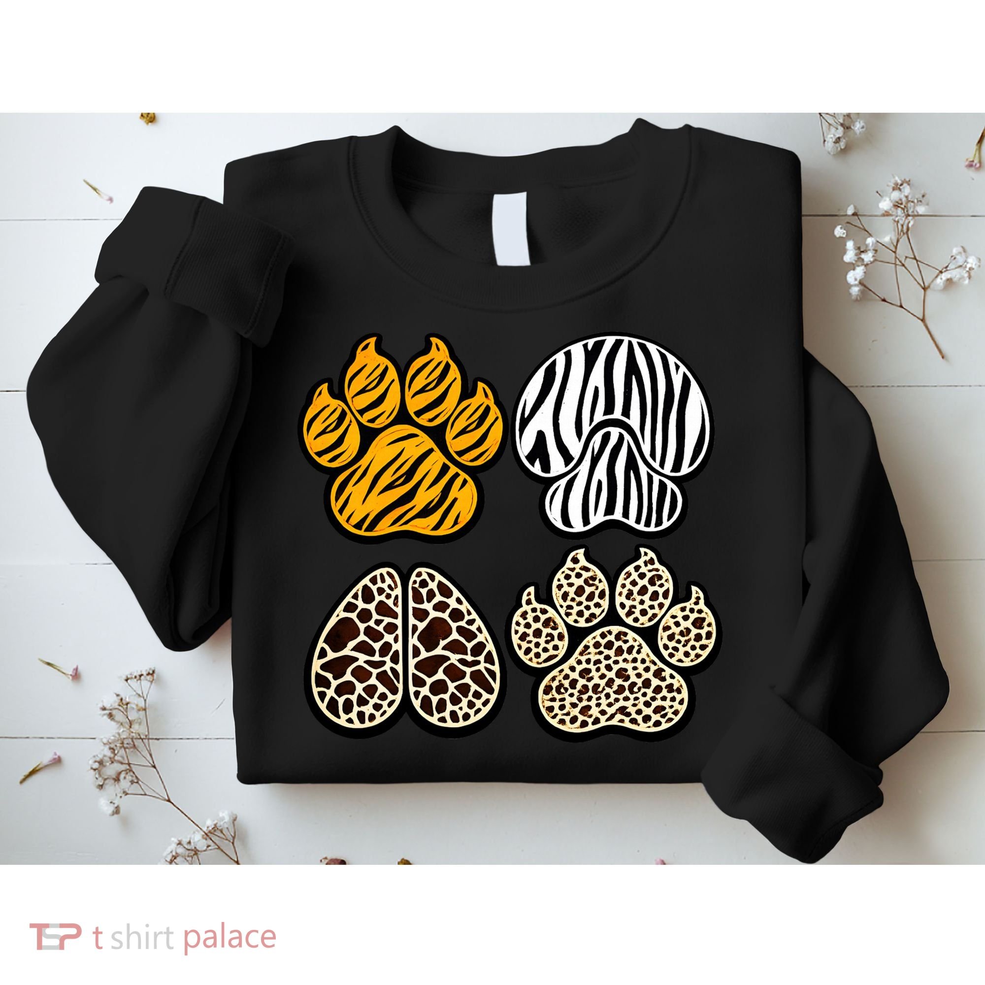 Cute Animal Print Paws Sweatshirt