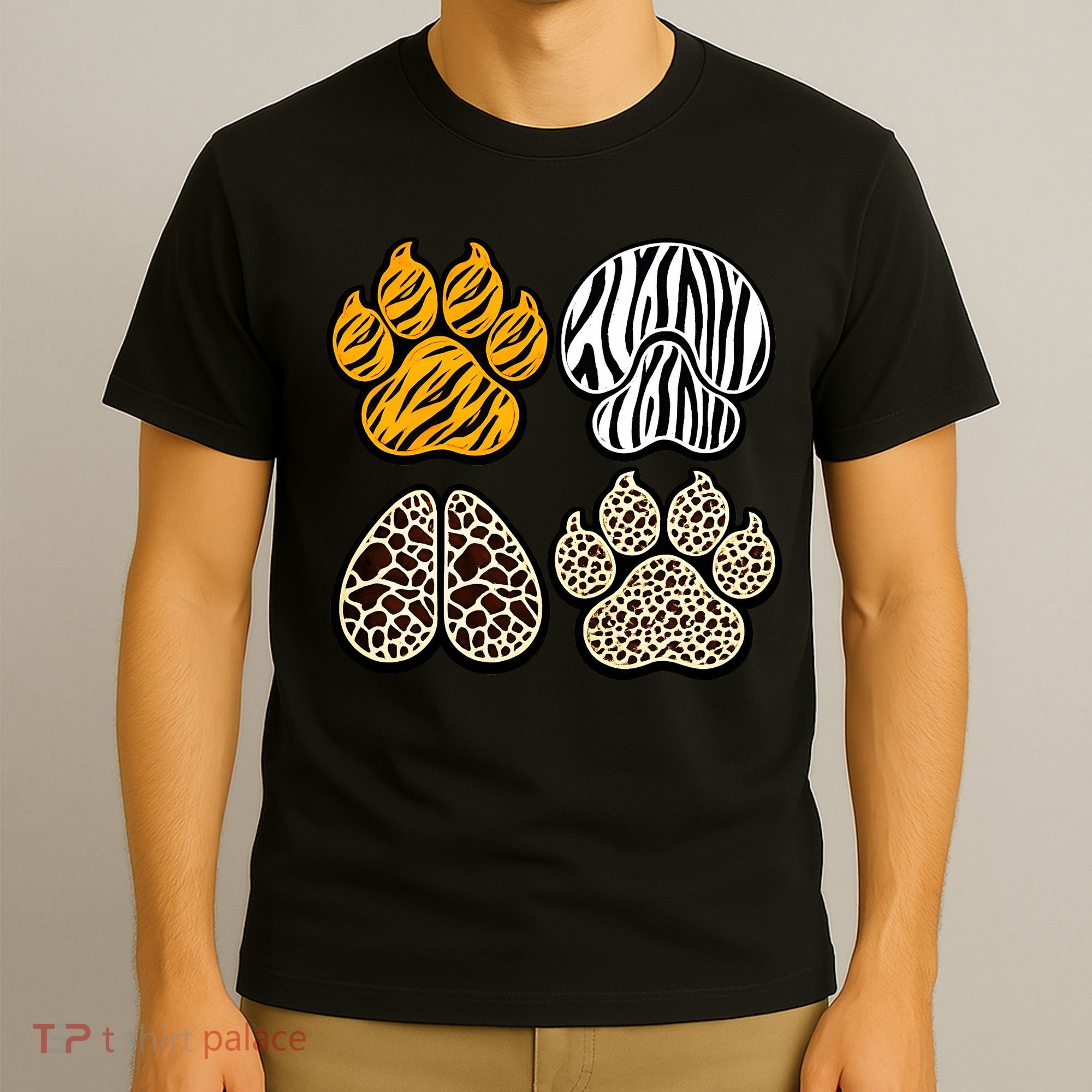 Cute Animal Print Paws T-Shirt