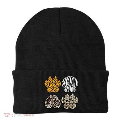 Cute Animal Print Paws Beanie