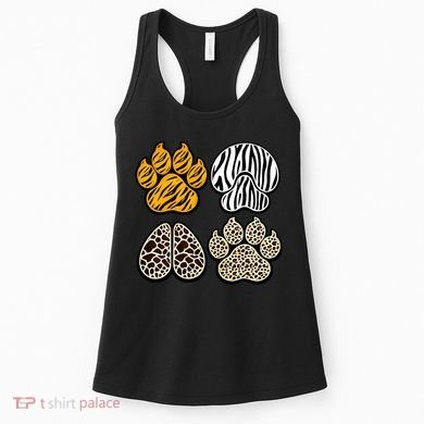 Cute Animal Print Paws Women's Tank Top