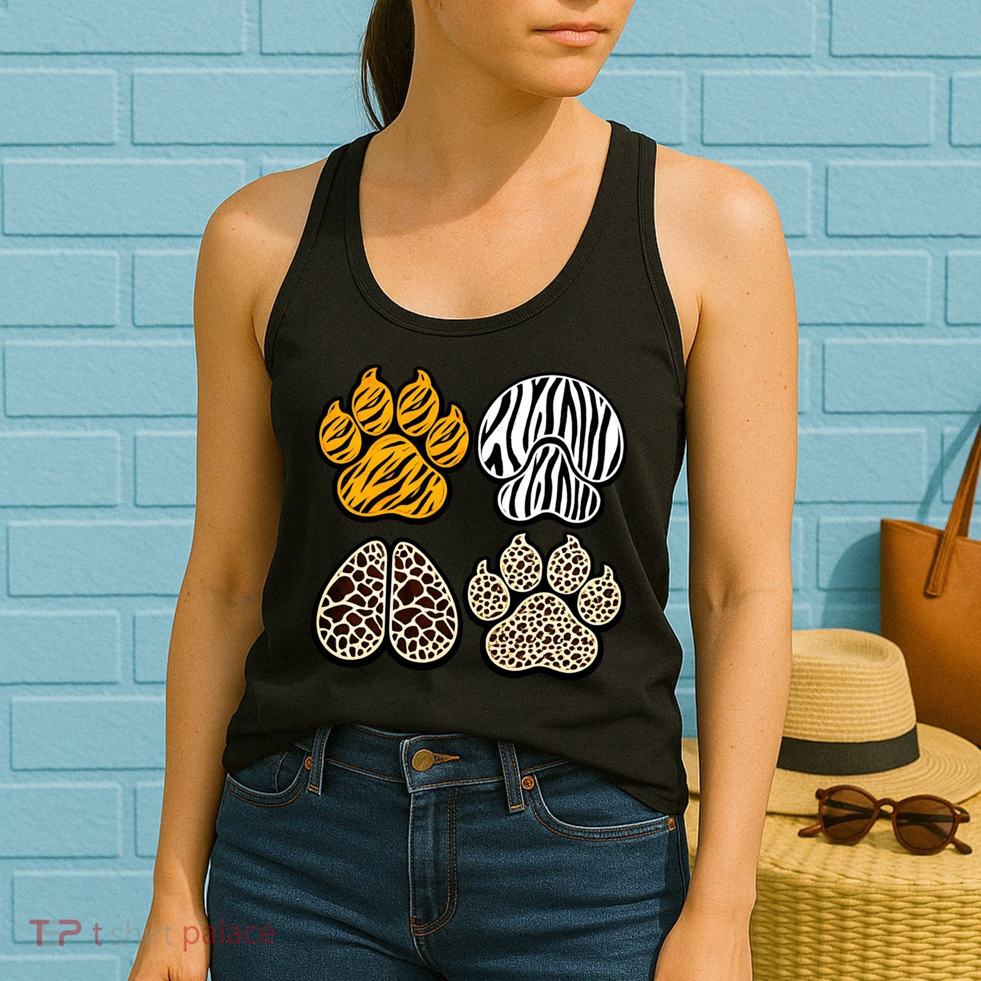 Cute Animal Print Paws Women's Tank Top