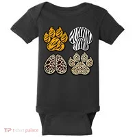 Cute Animal Print Paws Baby Bodysuit thumb 0