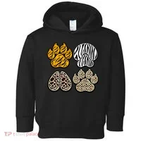 Cute Animal Print Paws Toddler Hoodie thumb 0