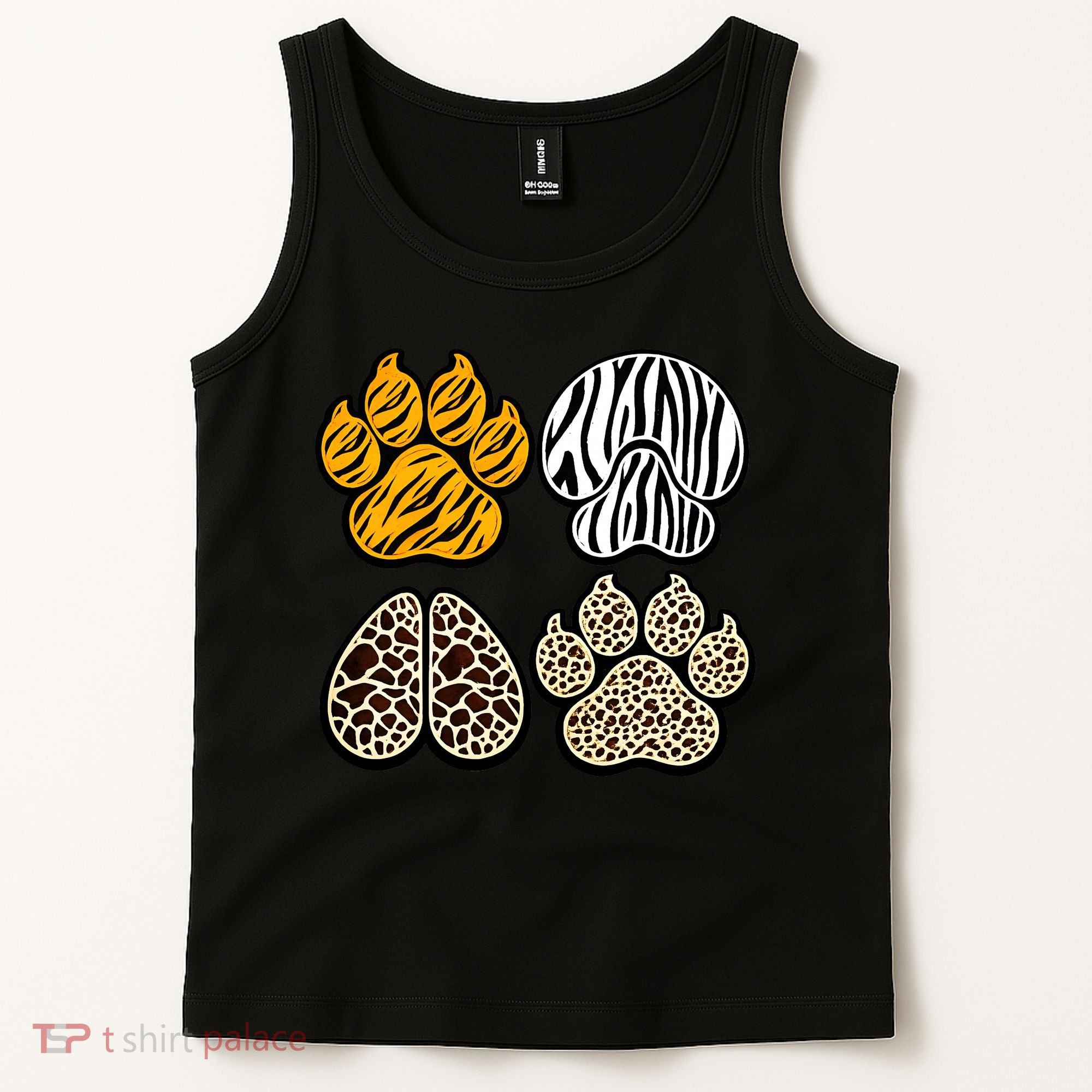 Cute Animal Print Paws Tank Top