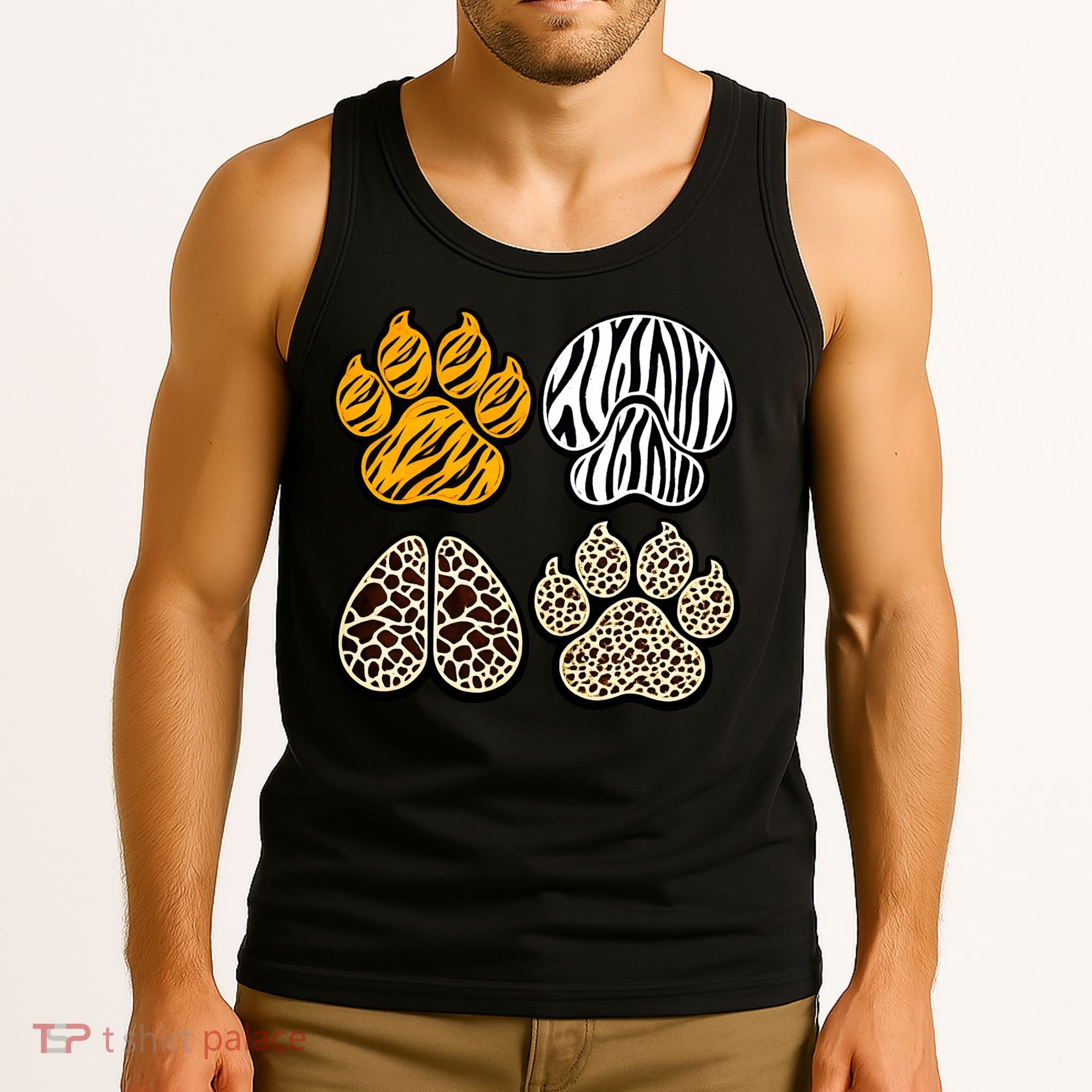 Cute Animal Print Paws Tank Top