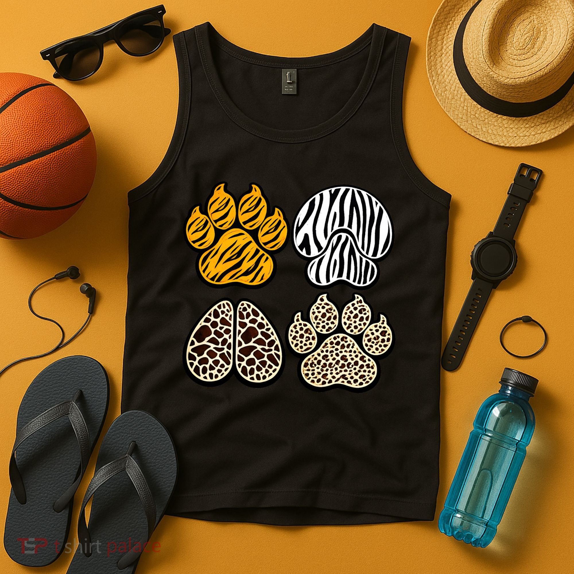 Cute Animal Print Paws Tank Top