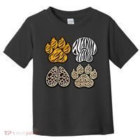 Cute Animal Print Paws Toddler T-Shirt thumb 0