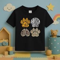 Cute Animal Print Paws Toddler T-Shirt thumb 3