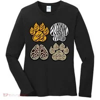 Cute Animal Print Paws Women's Long Sleeve Shirt thumb 0