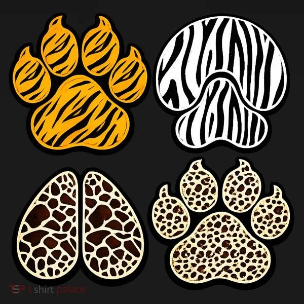 Cute Animal Print Paws Women's Long Sleeve Shirt
