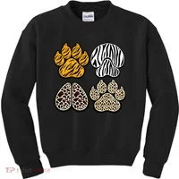 Cute Animal Print Paws Kids Sweatshirt thumb 0