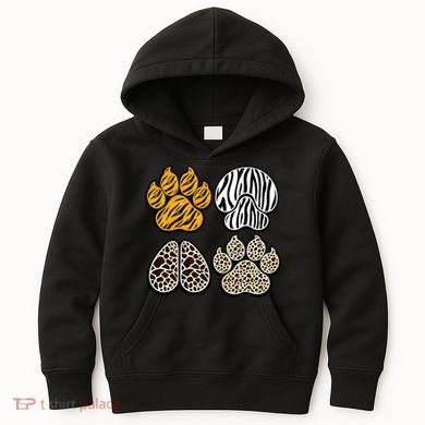 Cute Animal Print Paws Kids Hoodie