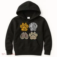 Cute Animal Print Paws Kids Hoodie thumb 0