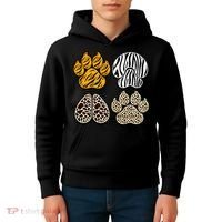 Cute Animal Print Paws Kids Hoodie thumb 4