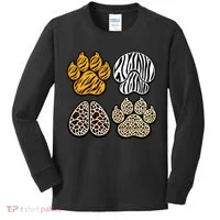 Cute Animal Print Paws Kids Long Sleeve Shirt thumb 0