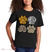 Cute Animal Print Paws Kids T-Shirt thumb 2