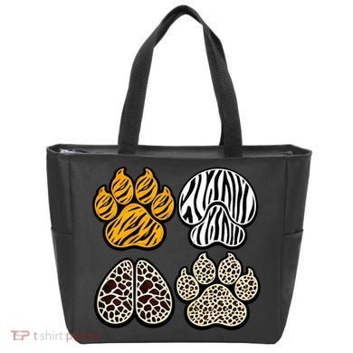 Cute Animal Print Paws Tote Bag