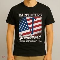Capenters Brotherhood Union Strong NYC USA T-Shirt thumb 3