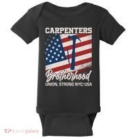 Capenters Brotherhood Union Strong NYC USA Baby Bodysuit thumb 0