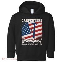 Capenters Brotherhood Union Strong NYC USA Toddler Hoodie thumb 0