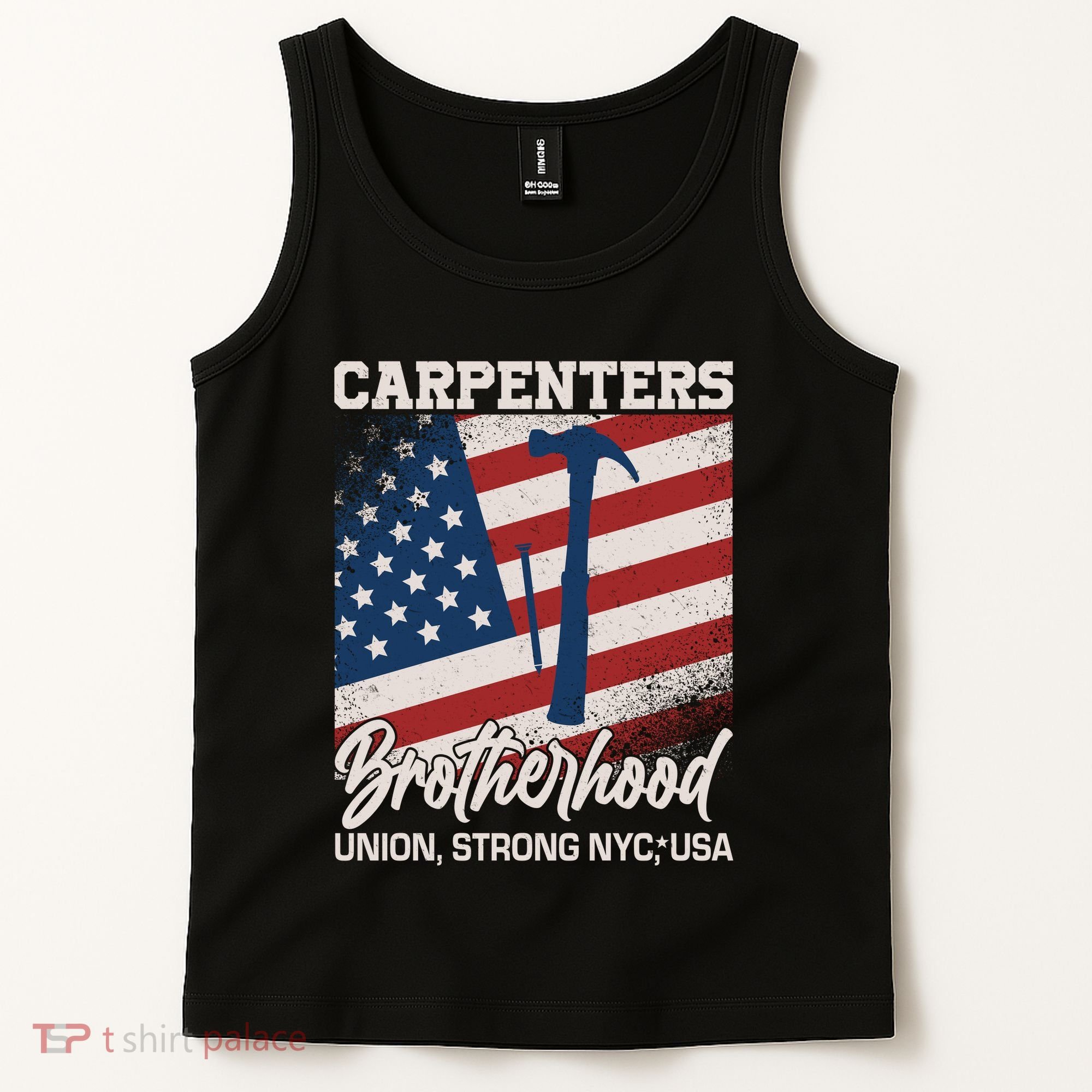 Capenters Brotherhood Union Strong NYC USA Tank Top