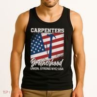 Capenters Brotherhood Union Strong NYC USA Tank Top thumb 3