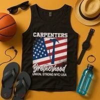 Capenters Brotherhood Union Strong NYC USA Tank Top thumb 4