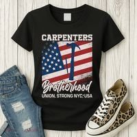 Capenters Brotherhood Union Strong NYC USA Women's T-Shirt thumb 3