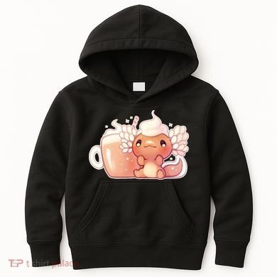 Cappuccino Axolotl Kids Hoodie