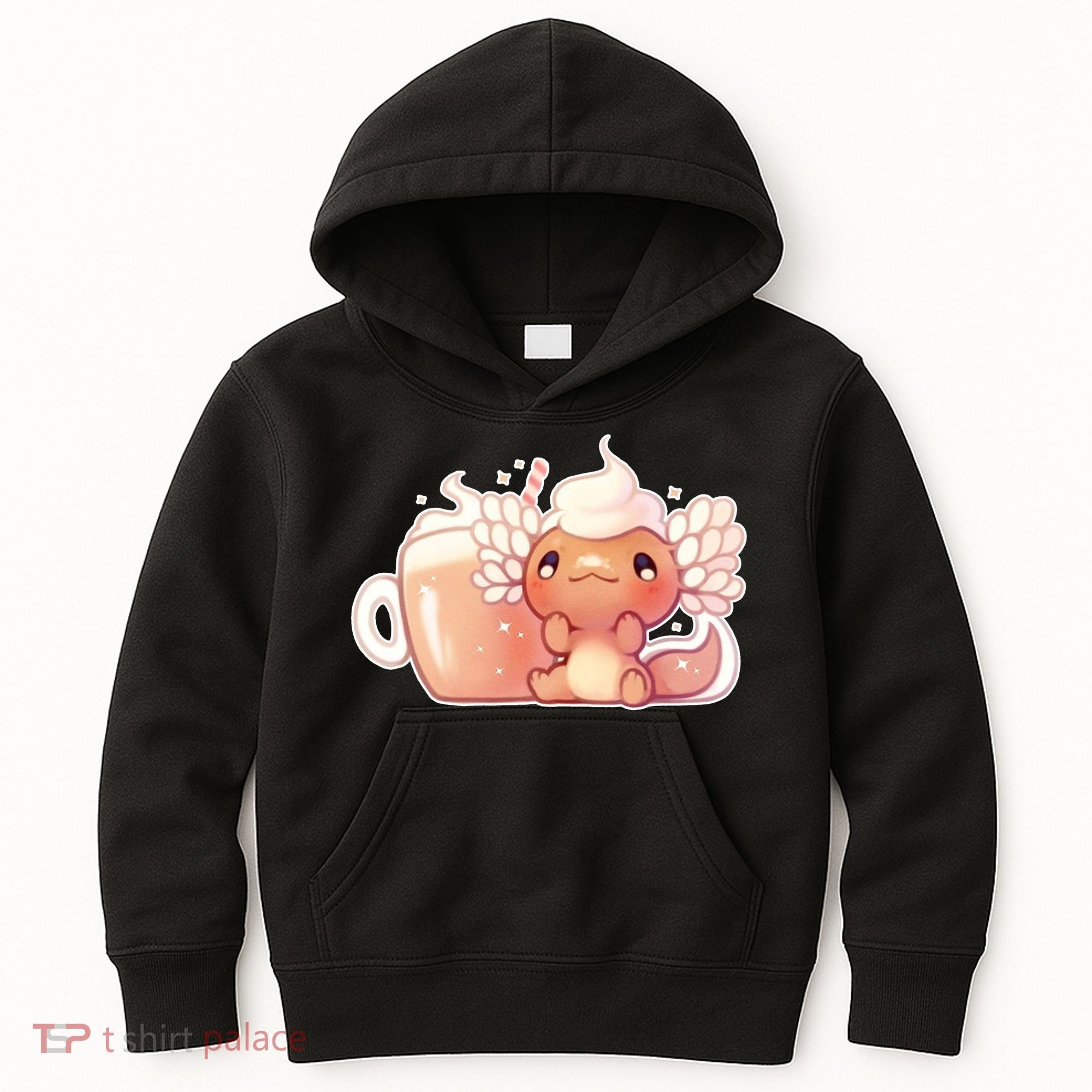 Cappuccino Axolotl Kids Hoodie