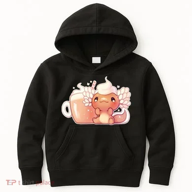 Cappuccino Axolotl Kids Hoodie