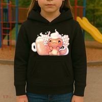 Cappuccino Axolotl Kids Hoodie thumb 3